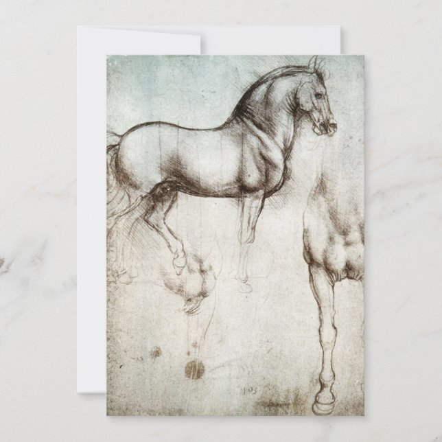 Invitations Da Vinci Horse (Devant)