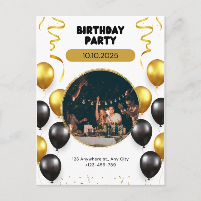 Invitations d'anniversaire (Devant)
