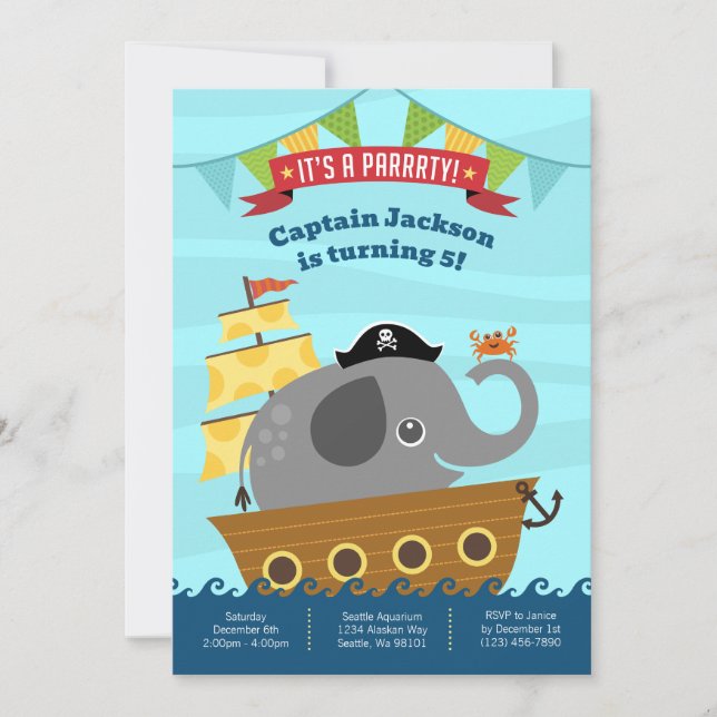Invitations d'anniversaire (Devant)