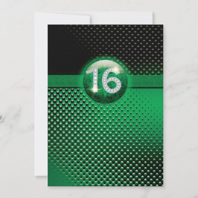 invitations d'anniversaire 16 ans - PERSONNALISER (Devant)