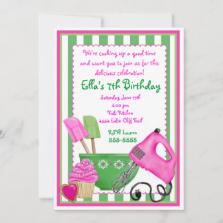 Invitations d'anniversaire à Shabby Chic Baking