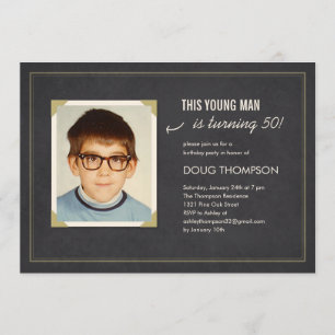 Invitations d'anniversaire amusantes avec une viei