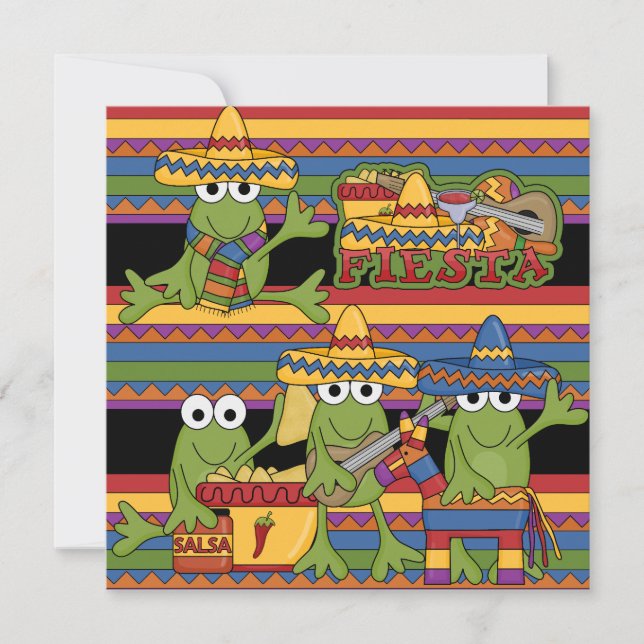 Invitations d'anniversaire Customisées à Fiesta de (Devant)