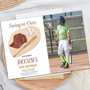 Invitations d'anniversaire de baseball Brown avec 