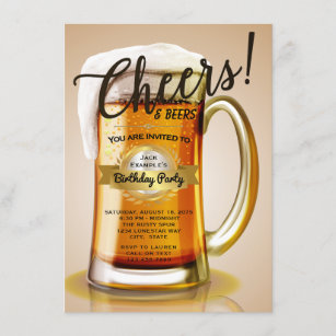 Invitations Faire Part Cartes D Anniversaire Biere Pour L Homme Zazzle Fr