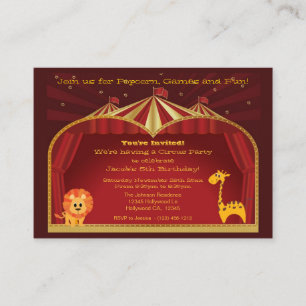 Invitations d'anniversaire de cirque