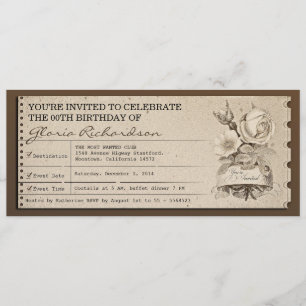 invitations d'anniversaire de conception unique de