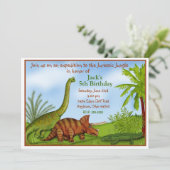 Invitations d'anniversaire de Dinosaur (Debout devant)