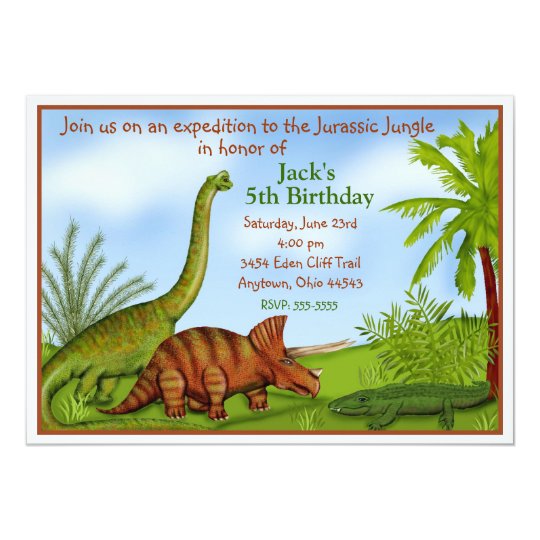 Invitations D Anniversaire De Dinosaure Zazzle Fr