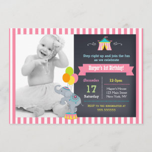 Invitations d'anniversaire de filles de carnaval