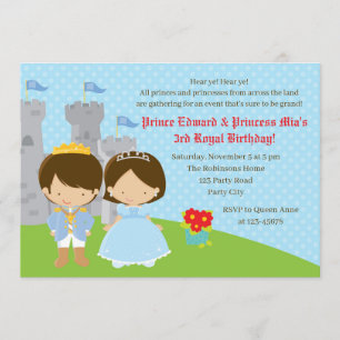 Invitations d'anniversaire de jumeaux (prince et