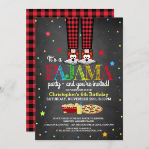 Invitations Faire Part Soiree Pyjamas Garcon Zazzle Fr