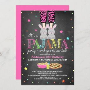 Invitations Faire Part Soiree Pyjama A Zazzle Fr