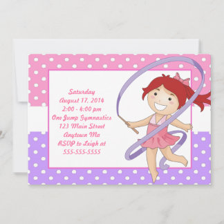 Invitations d'anniversaire de la Gymnastique des f