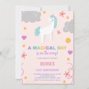 Invitations d'anniversaire de la licorne