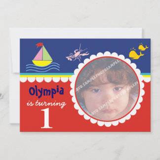 Invitations d'anniversaire de la mer