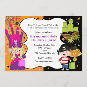 Invitations d'anniversaire de la princesse Pirate 