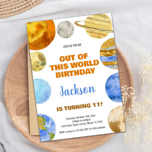Invitations d'anniversaire de l'espace extra-atmos