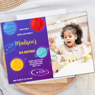 Invitations d'anniversaire de l'espace extra-atmos