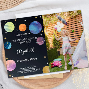 Invitations d'anniversaire de l'espace extra-atmos