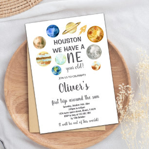 Invitations d'anniversaire de l'espace extra-atmos