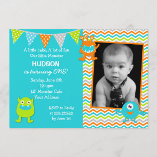 Invitations d'anniversaire de Monster