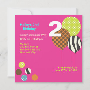 Invitations d'anniversaire de PixDEzines Zebra Bal