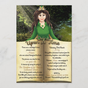 Invitations d'anniversaire de Princess Storybook