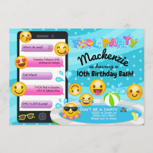 Invitations d'anniversaire de réception au bord de