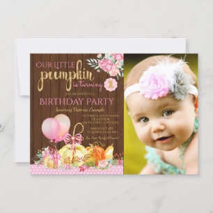 Invitations d'anniversaire de Rustic Little Citrou