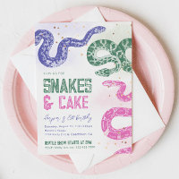 Invitations d'anniversaire de serpent fille