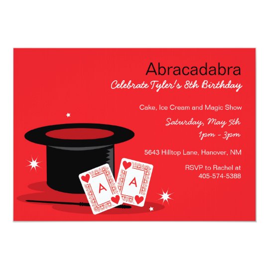 Invitations D Anniversaire De Spectacle De Magie Zazzle Fr Invitations D Anniversaire De Spectacle De Magie Zazzle Fr