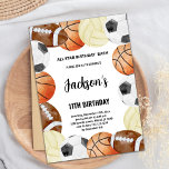 Invitations d'anniversaire de sport<br><div class="desc">Invitations d'anniversaire de sport</div>