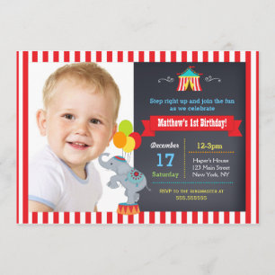 Invitations d'anniversaire de tableau de carnaval