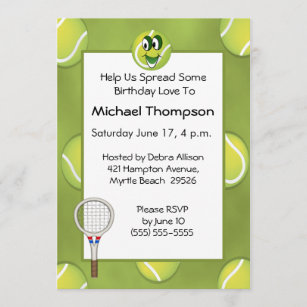 Invitations Faire Part Balle Tennis Zazzle Fr