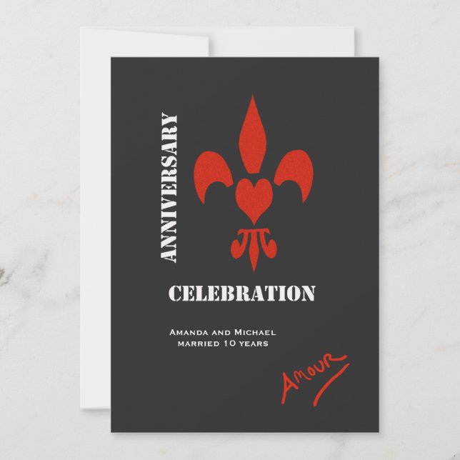 Invitations d'anniversaire d'intrigue amoureuse de (Devant)