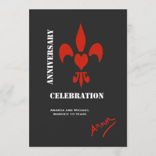 Invitations d'anniversaire d'intrigue amoureuse de