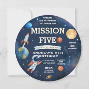 Invitations d'anniversaire d'un astronaute personn