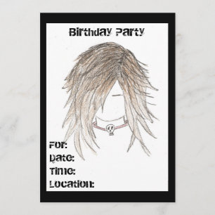 Invitations d'anniversaire Emo Punk