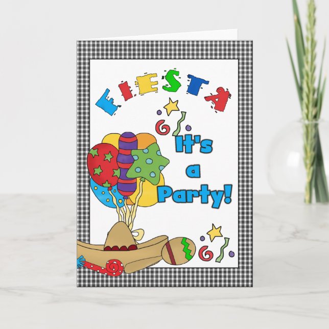 Invitations d'anniversaire Fiesta (Devant)