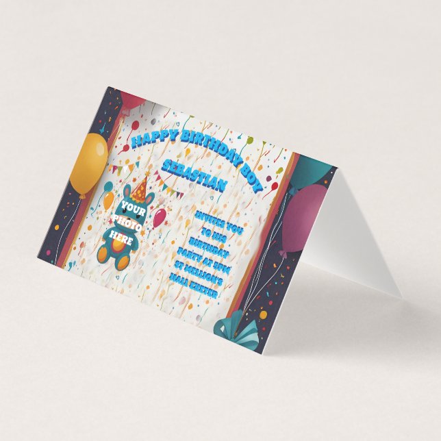 Invitations d'anniversaire Horaires des fêtes Cart (Front)