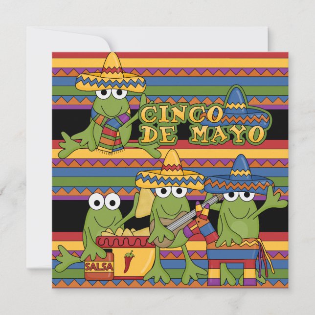 Invitations d'anniversaire personnalisées de Frogs (Devant)