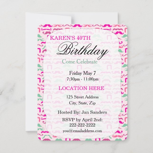 Invitations d'anniversaire personnalisées personna (Devant)