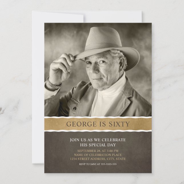 Invitations d'anniversaire photo photo photo photo (Devant)