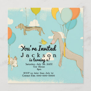 Invitations d'anniversaire pour enfants illustrées