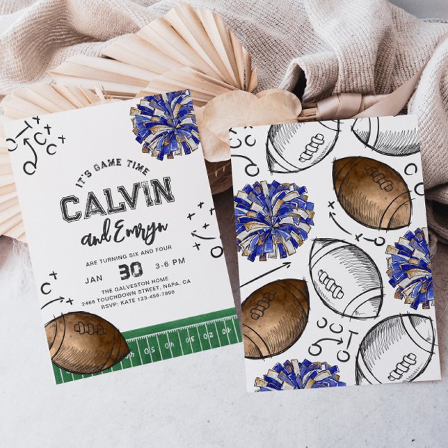 Invitations d'anniversaire pour le football en com (Créateur téléchargé)