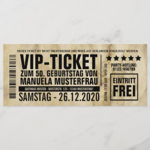 Invitations d'anniversaire (« VIP »)