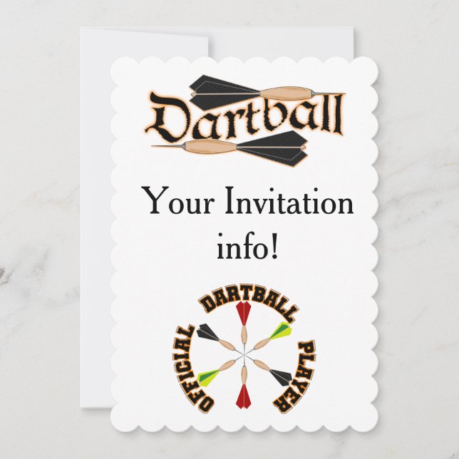 Invitations Dartball (Devant)