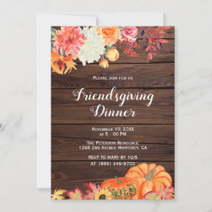 Invitations d'Citrouilles rustiques oranges