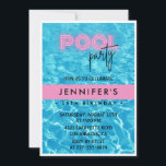 Invitations de 15e anniversaire Pool Party été<br><div class="desc">Invitations à 15e anniversaire Pool Party été moderne rose</div>
